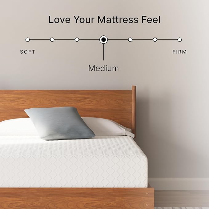 Signature Design by Ashley California King Size Chime 12" Medium Firm Memory Foam Mattress,Fiberglass Free with Green Tea & Charcoal Gel for Pressure Relief, White, Fiberglass Free, Mattress In A Box