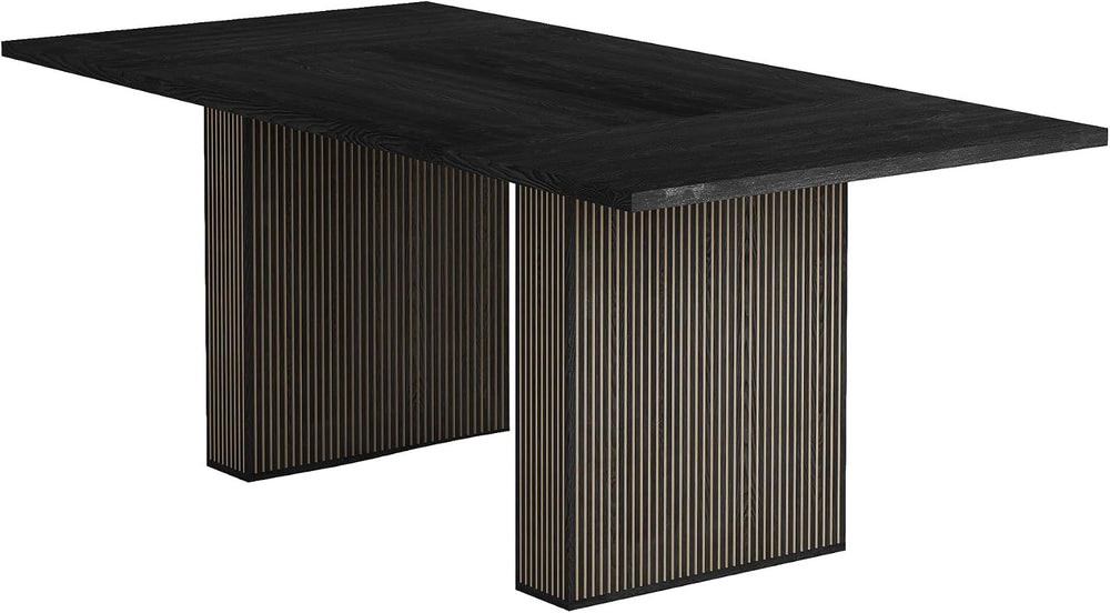 78 Inch Rectangular Dining Table for 6 to 10, Farmhouse Fluted Dining Kitchen...