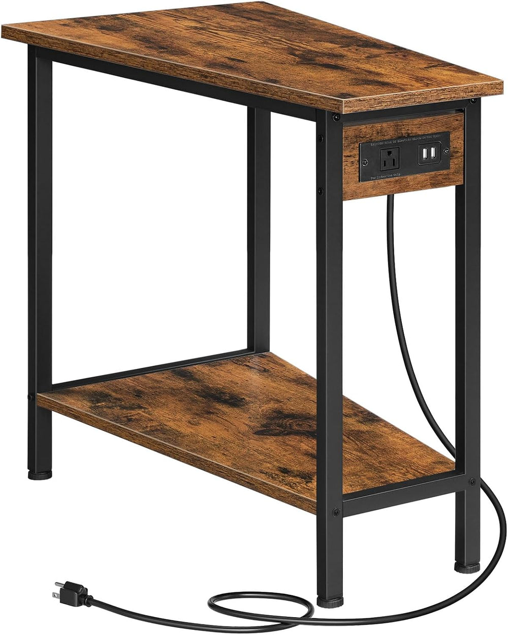 HOOBRO Wedge End Table and Wire Cube Storage Organizer, Recliner Wedge Side T...