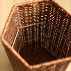 Organizer Umbrella Rack Sturdy Trendy Portable Decor Handwoven Basket Storage Bucket for Hallway Housewarming Gift Entryway, Hexagon