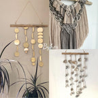 15-Inch Driftwood Wall Hanging Jewelry Hanger - Rustic Wood Logs Hanging Branch Decor with 5 Hooks, Handcrafted from Natural Drift Wood Pieces for Crafts (Rustic)