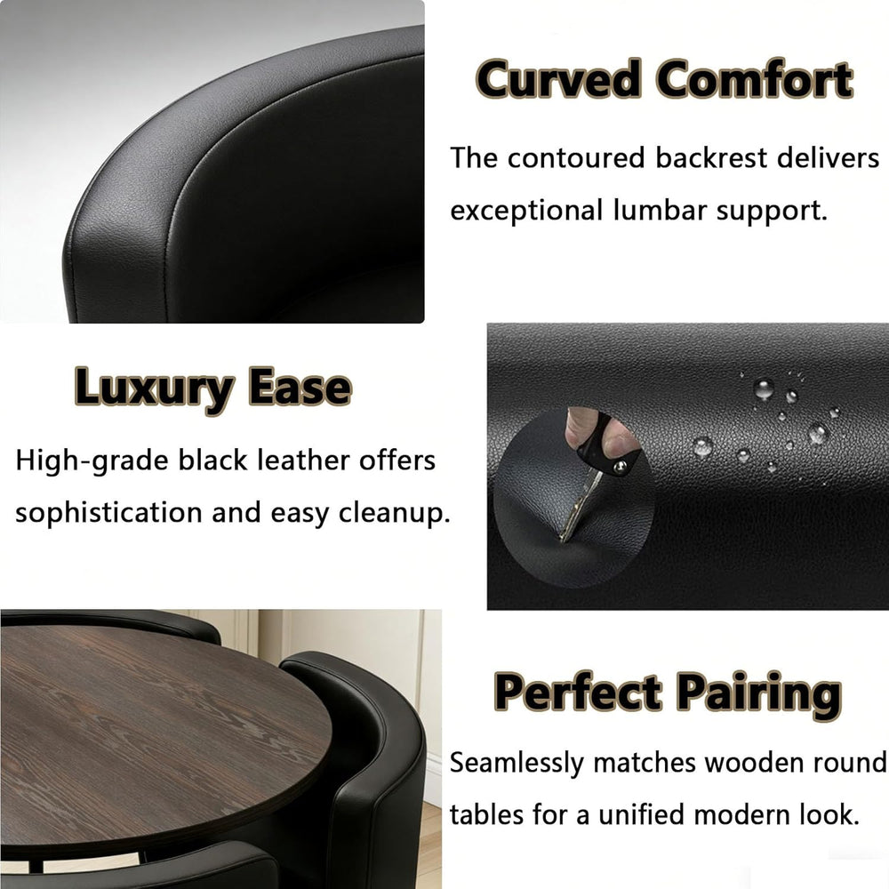 Round Dining Table Set for 4, Office Modern Restauran Office Conference Table...