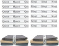 12 Pieces Bed Sheet Organizer Bands, Closet Organization Sheet Straps, Linen Labels Bedding Bands, Elastic Bed Sheet Storage Sheet Keepers （6PcsQueen 6PcsKing ）