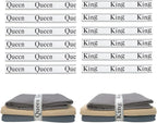12 Pieces Bed Sheet Organizer Bands, Closet Organization Sheet Straps, Linen Labels Bedding Bands, Elastic Bed Sheet Storage Sheet Keepers （6PcsQueen 6PcsKing ）
