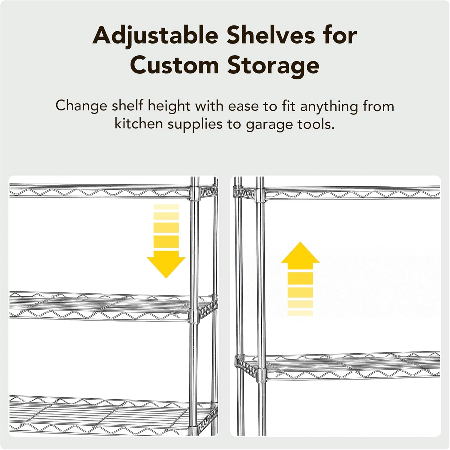 Displays By Jack 5 Tier Heavy Duty Wire Shelving Unit Storage Rack for Products Plant Pantry, Garage, Laundry Racks Durable Shelf Organizer Shelves Stand 14" W x 30" L x 60" H, Chrome
