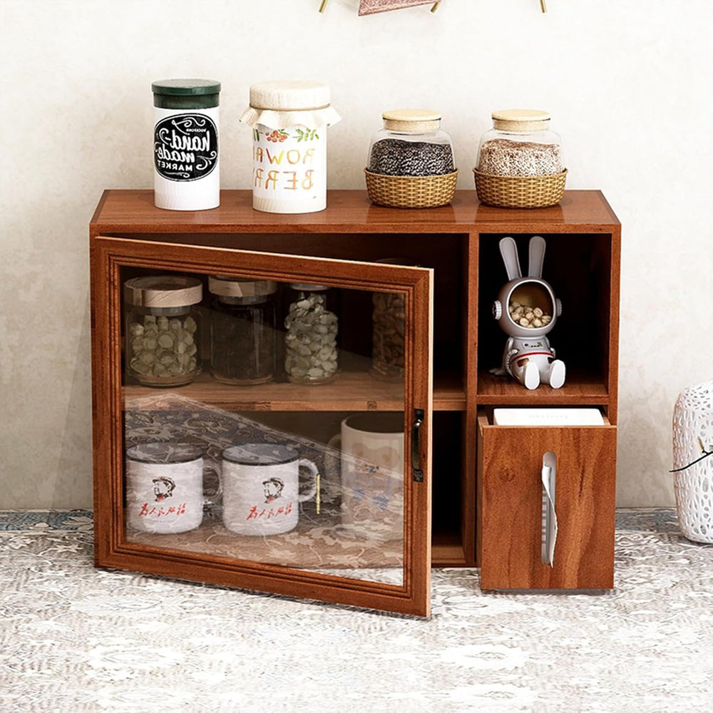 Gdrasuya10 Wooden Countertop Storage Cabinet Kitchen Small Pantry, Kitchen Co...