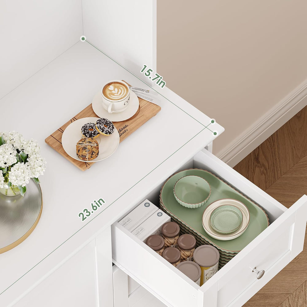 BOTLOG 72" Tall Kitchen Pantry Storage Cabinet with 4-Tier Door Shelves ...