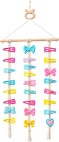 Macrame Hair Clips Organizer, Wall Hanging Hair Accessories Holder and Storage for Women and Girls, Claw Clip Hanger Home Decor