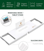 ROYAL CRAFT WOOD Premium Bathtub Tray - Expandable Bath Tray for Tub - Luxury Bathtub & Bathroom Accessories