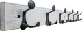 SKOLOO 36-Inch Wood Coat Rack Wall Mount with 6 Triple Hooks - Ideal for Family Entrances, Classrooms, and Pet Supplies Storage - Perfect Coat Hooks for Wall,Distressed White Wash