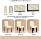 SyMax Dining Chairs Set of 6, Faux Leather Parson Dining Room Chairs, Modern High-End Kitchen Side Chairs for Bedroom, Living Room, Cream(No Table)
