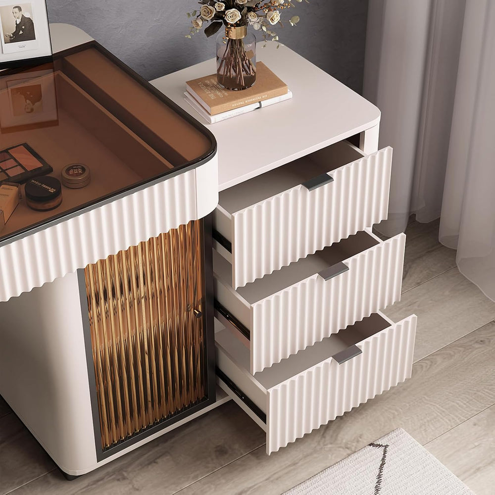 Larits Makeup Vanity, Very Easy to Assemble，Dressing Table Desk in one, Super...