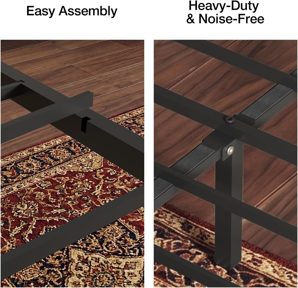 Novilla Queen Bed Frame with Charging Station & Storage Headboard, Modern...