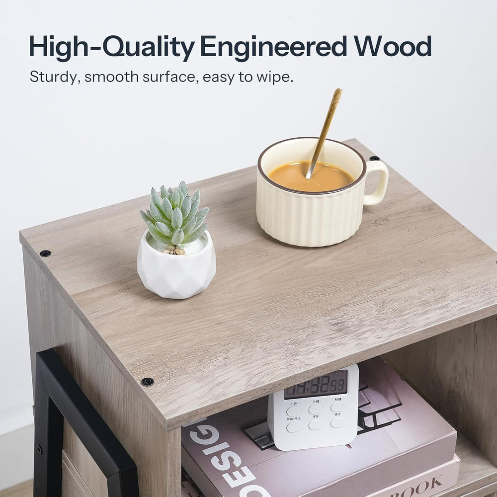HOOBRO Small Nightstands Set of 2, Stackable End Tables, Side Tables, Bedside...
