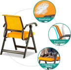 Folding Office Chair for Small Spaces, Ergonomic Folding with Padded Seats, Rocker, Steel Frame Premium Seat,(Black)