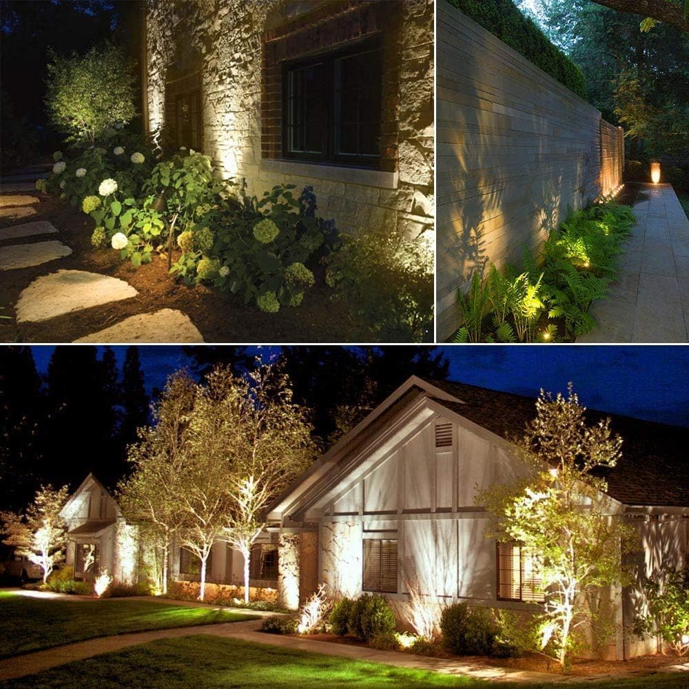 SUNTHIN 10 Pack Outdoor Landscape Lights with Transformer, LED Spotlights