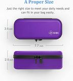 SHBC Medical Cooler Insulin Vial Carrying Travel Case Protector for Diabetic with One Ice Pack Black-Purple