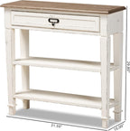 Baxton Studio Dauphine Traditional French 1-Drawer Accent Console Table, White