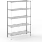 18" Deep x 48" Wide x 74" Height Wire Shelving Kit | 5-Tier | NSF Commercial Storage Rack Unit