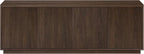 Henn&Hart Fluted TV Stand for TVs up to 75" with 2 Concealed Ribbed Storage Cabinets and Adjustable Shelves for Living Room, Family Room, or Office, Warm Brown