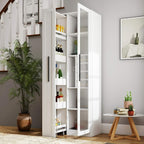 Kitchen Pantry Cabinet with Glass Door & Pull Out Shelves, 70.87" Tall Storage Cabinet with Wine Rack, Modern Farmhouse Pantry for Kitchen, Dining Room, Bar, Space-Saving Cabinet, White