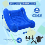 lnflatable Couch Rocking Chair for Kids, 42” x 42” x 38” AIR Cloud Rocker - Sensory Chair for Autistic ADHD Child - Autism Sensory Products Training Body Coordination