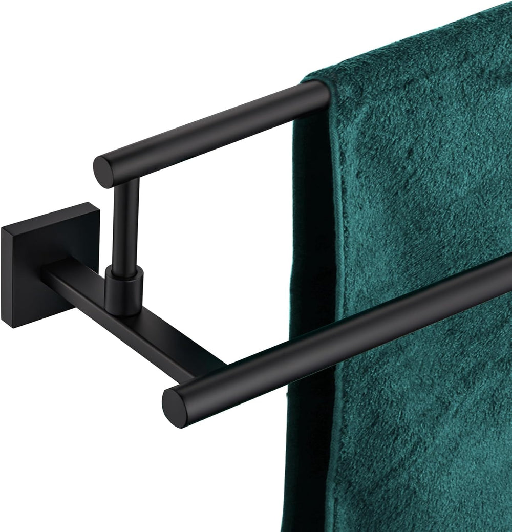 KOKOSIRI Bathroom Towel Bars 32-Inch Double Towel Rails Matte Black Towel Hol...