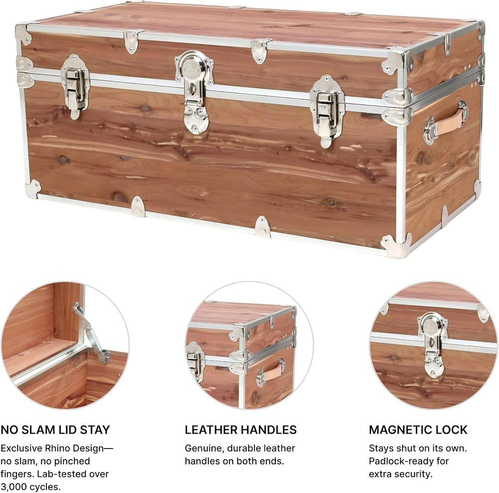 Rhino Knotty Cedar Large Chest, Coffee Table Storage Trunk, Bench | 32"L...
