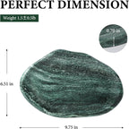 Koville Green Marble Cloud Shape Vanity Tray, Serving Stone Key Tray for Home Decor, 10" x 7" Luxurious Natural Marble Storage Trays for Bathroom, Stone Plate Holder for Perfume, Candle and Jewelry