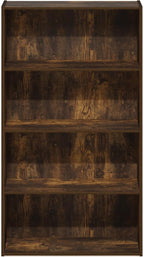 Furinno Pasir 4 Tier Open Shelf, Amber Pine