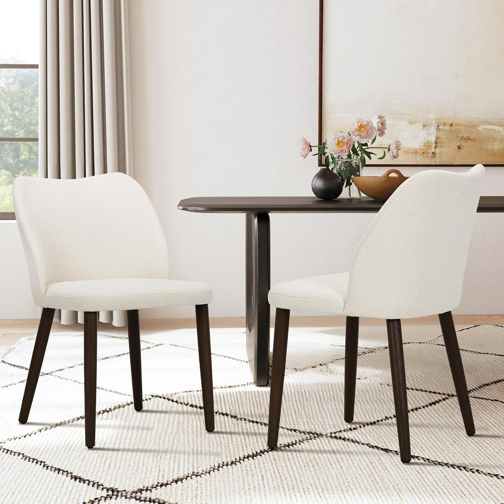 COLAMY Upholstered Dining Chairs Set of 4, Modern Fabric Dining Room Kitchen ...