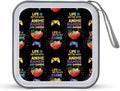 Portable CD Holder Case with Strap Life Is Better With Anime Ramen Gaming, 40-Capacity Hard Plastic Storage Binder, Protective Wallet for Car Office Travel