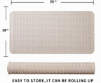 Silicone Dish Drying Mat for Multiple Usage,Easy clean,Eco-friendly,Heat-resistant Silicone Mat for Kitchen Counter or Sink,Refrigerator or Drawer Liner Tapioca 5XL 36inches x 18inches
