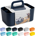Tiawudi Multipurpose Caddy Organizer, Plastic Caddy with Handle, Stackable Desk Organizer for Stationery, Marker and Pencil, Office Supplies Organizer, Dorm Caddy