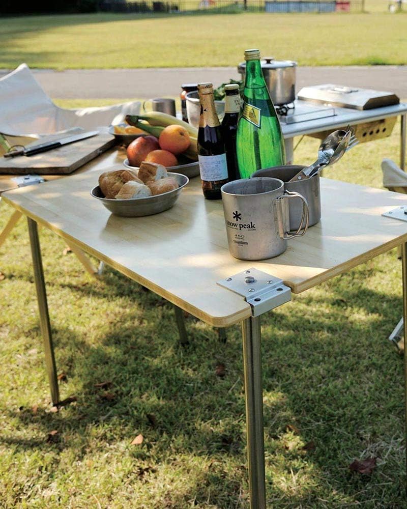 Snow Peak IGT Bamboo Table Regular, CK-116TR, Designed in Japan, Made of Laminated Bamboo, for Iron Grill Table Kitchen, Lifetime Product Guarantee