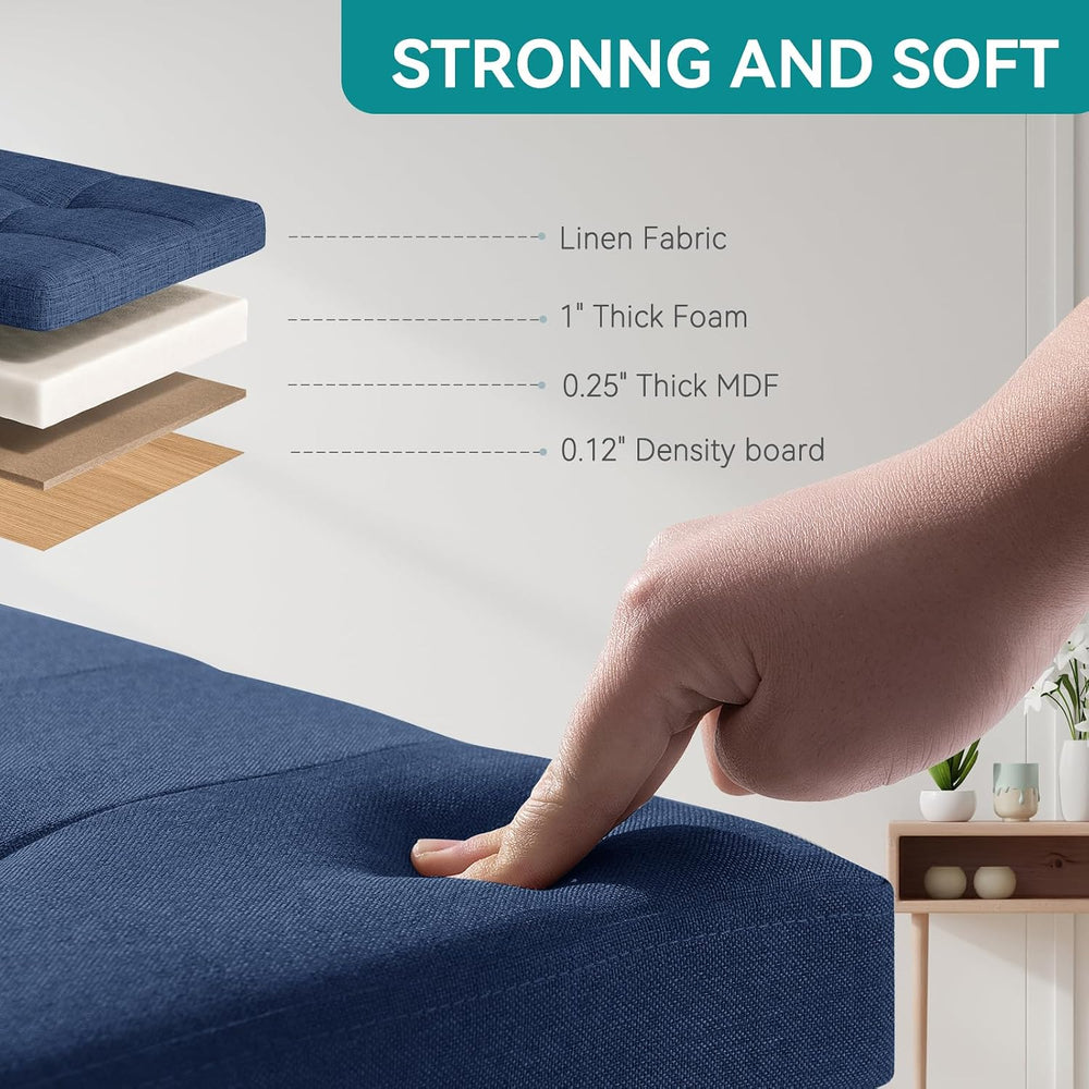 BRIAN & DANY Ottoman with Storage, Small Storage Ottoman for Dorm, Linen ...