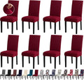 Chair Covers, Stretch Kitchen Chair Covers/Dining Room Chair Covers Set of 8, Removable Washable Dining Chair Slipcovers for Home, Hotel, Banquet