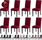 Chair Covers, Stretch Kitchen Chair Covers/Dining Room Chair Covers Set of 8, Removable Washable Dining Chair Slipcovers for Home, Hotel, Banquet