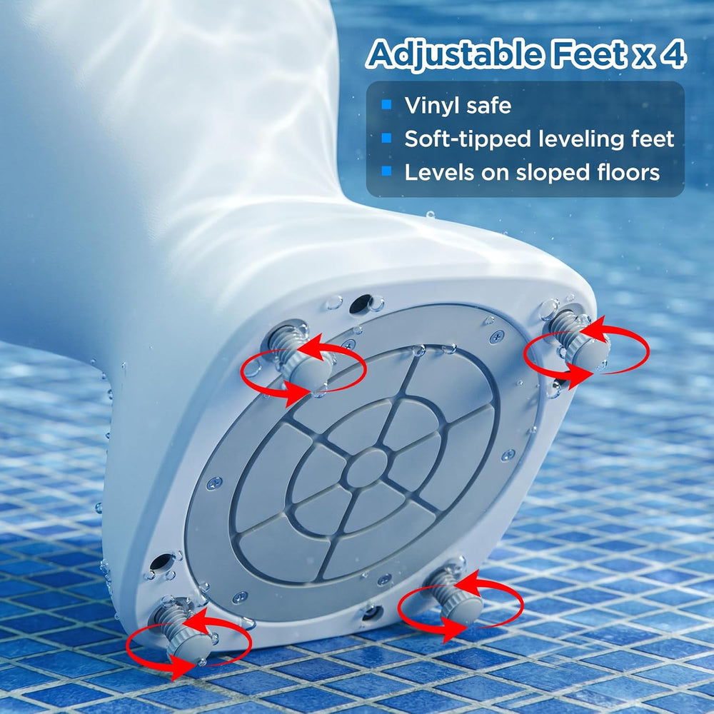 18" Pool Stool for Underwater, Pre-Weighted No-Assembly in-Pool Bar Stoo...