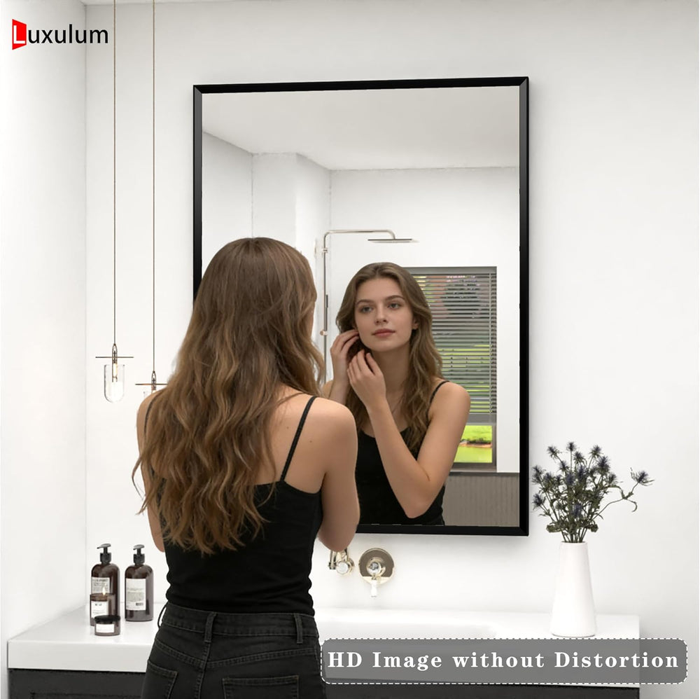 Black Framed Bathroom Mirror for Over Sink 20x24