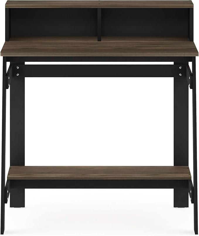 Furinno Simplistic A Frame Computer Desk, 17.9"D x 31.6"W x 35.5"H, Columbia Walnut