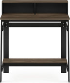 Furinno Simplistic A Frame Computer Desk, 17.9"D x 31.6"W x 35.5"H, Columbia Walnut