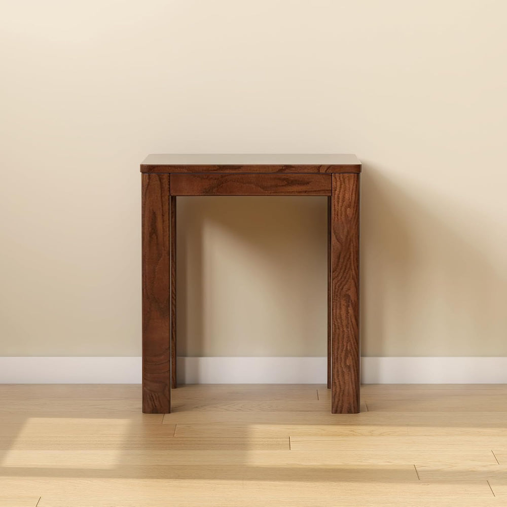 100% Solid Wood Stool, Walnut Wood Ottoman Footrest Stool Vanity Chair Bench ...