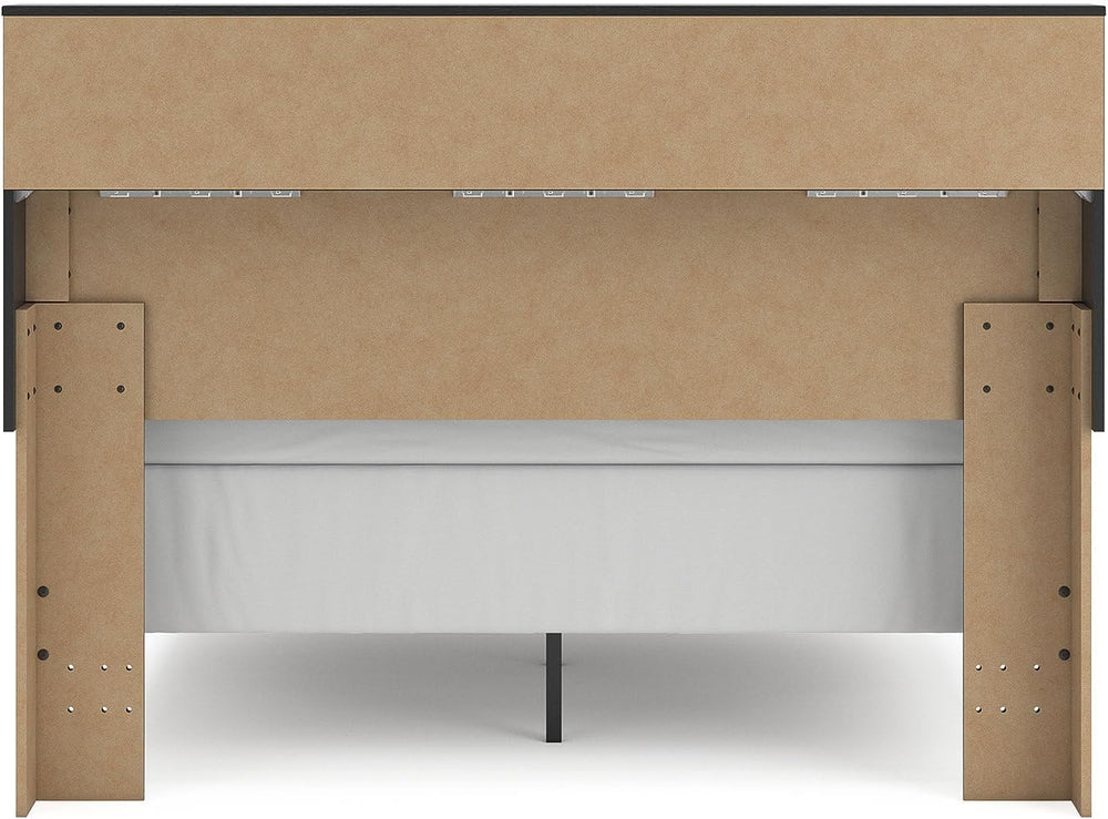 Signature Design by Ashley Queen Bookcase Headboard Only, Black & Gray