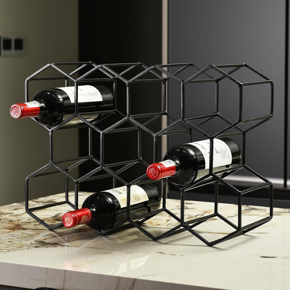 Countertop Wine Rack, 5.3 pounds, Heavier and More Stable Wine Storage Cabine...