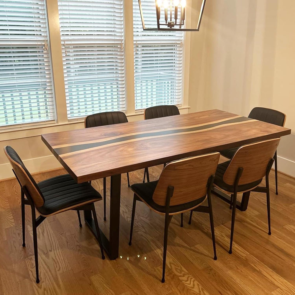 LUNLING Dining Chairs Set of 4 Mid Century Modern Retro Faux Leather Chair wi...