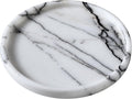 Lilac Marble Round Tray - 8 Inch Bathroom & Vanity Organizer for Jewelry, Perfume, Watches, Coasters | Makeup, Dining Table, Coffee Table Decorative Holder