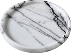 Lilac Marble Round Tray - 8 Inch Bathroom & Vanity Organizer for Jewelry, Perfume, Watches, Coasters | Makeup, Dining Table, Coffee Table Decorative Holder