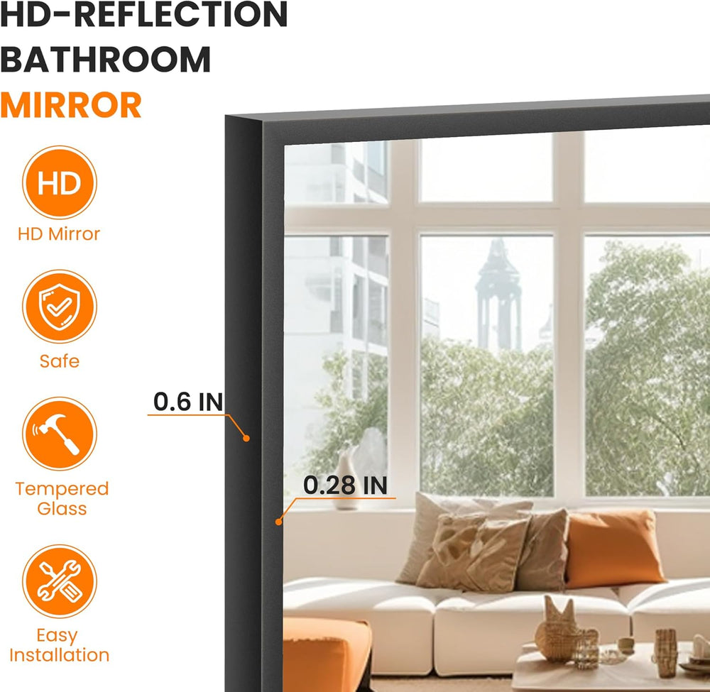 Bathroom Vanity Mirror for Wall 2Pack 36"x24" Bathroom Mirror for O...