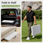 Folding Table and Chairs Set for 4, 5 Piece Card Table Set with 36" Square Foldable Table & 4 Padded Folding Chairs, Portable Indoor Outdoor Dining Table Set for Picnic, Camping, RV, Game Night, Patio